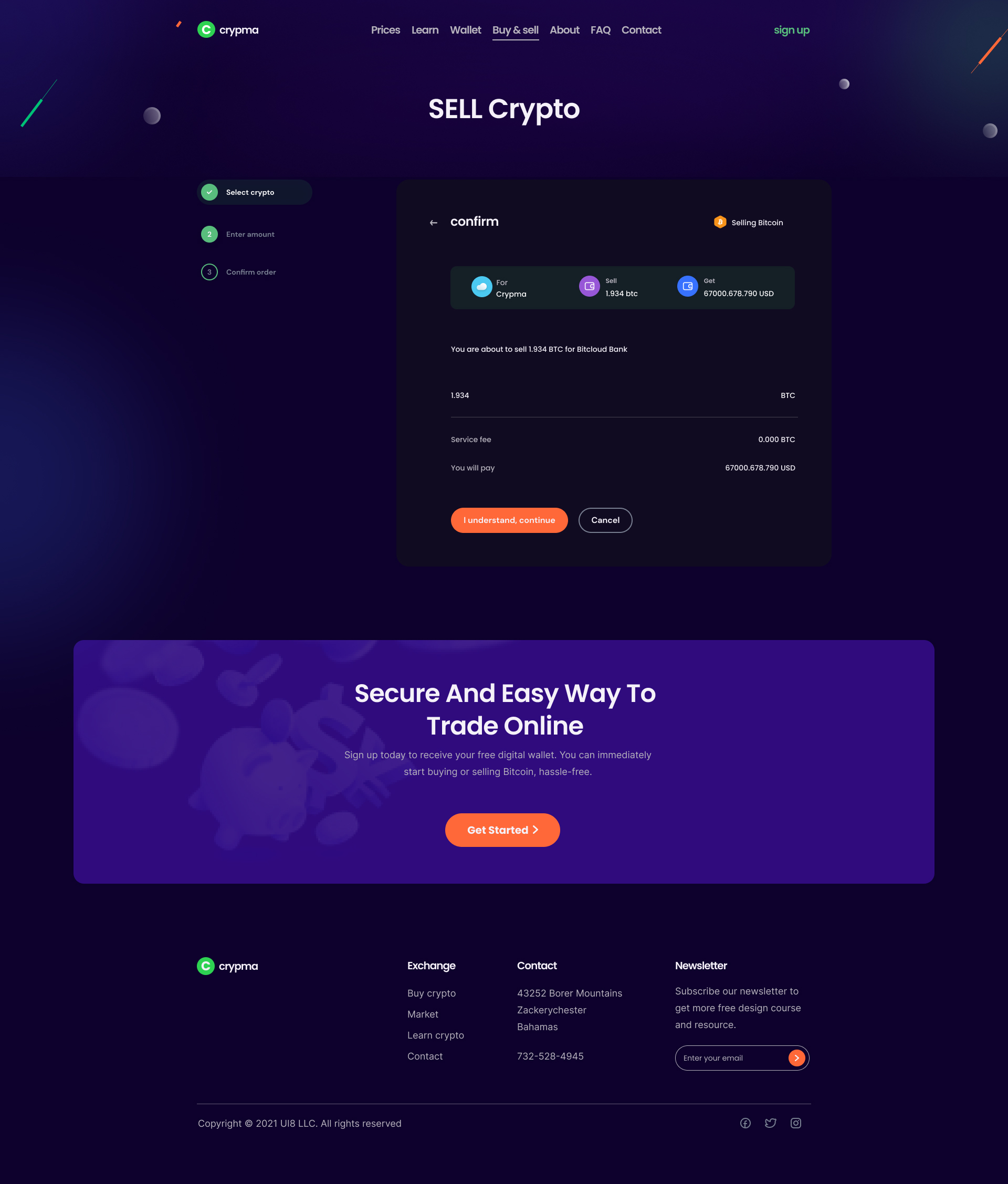 Crypma Cryptocurrency site Figma Template by pixency ThemeForest